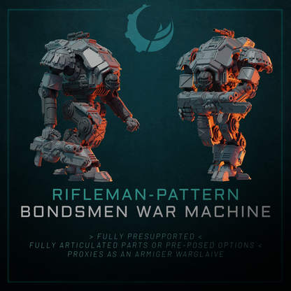 RIFLEMAN-PATTERN BONDSMEN WARMACHINE | Maelstrom Designworks Grimdark Wargaming Miniatures