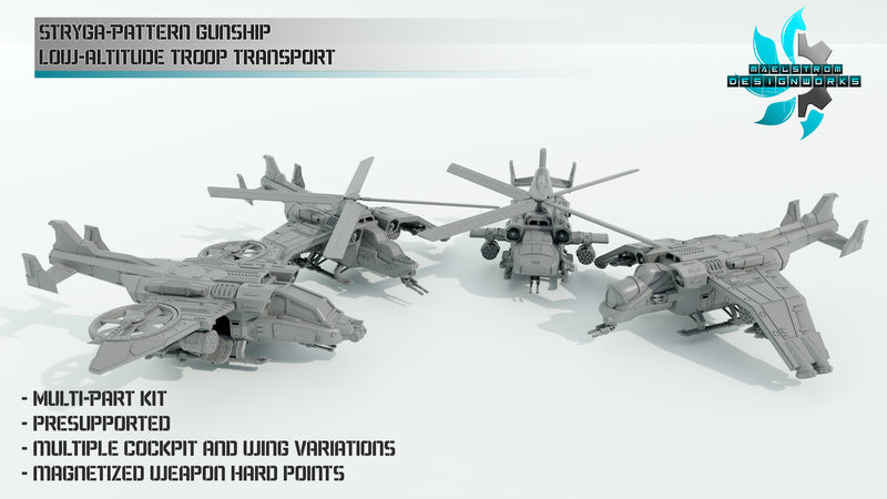 STRYGA-PATTERN GUNSHIP | Maelstrom Designworks Grimdark Wargaming Miniatures
