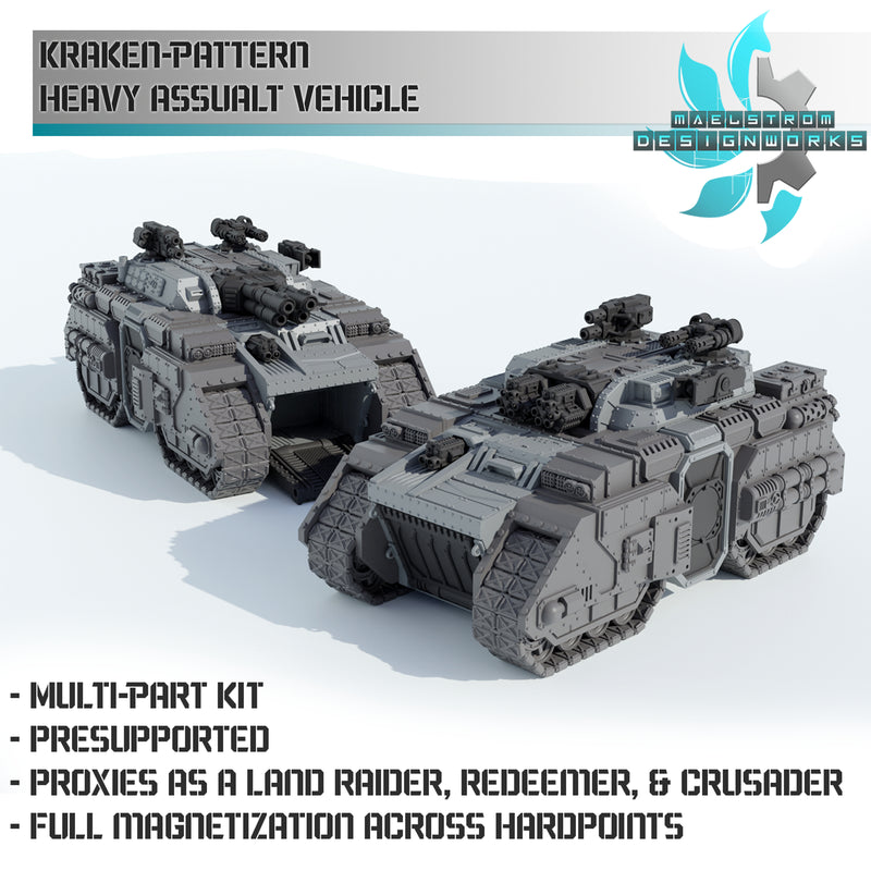 KRAKEN-PATTERN HEAVY ASSAULT VEHICLE | Maelstrom Designworks Grimdark Wargaming Miniatures