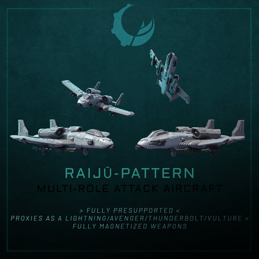 RAIJU-PATTERN MULTI-ROLE ATTACK AIRCRAFT | Maelstrom Designworks Grimdark Wargaming Miniatures