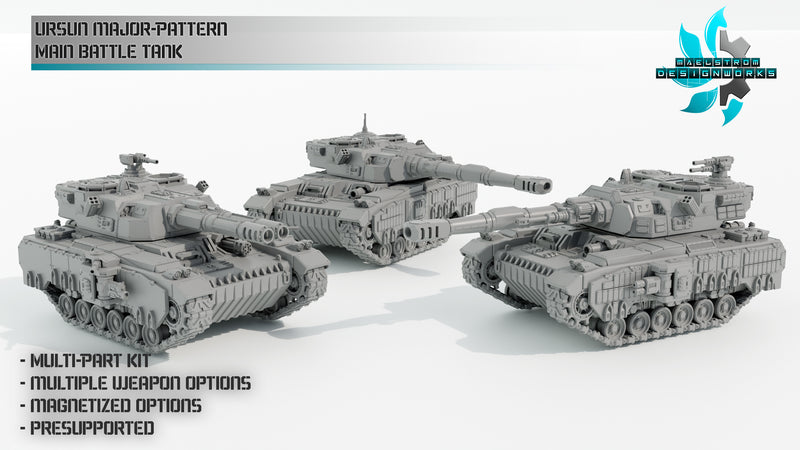 URSUS MAJOR-PATTERN HEAVY BATTLE TANK | Maelstrom Designworks Grimdark Wargaming Miniatures
