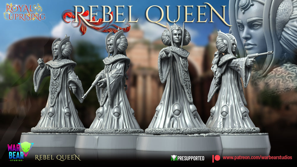 Royal Uprising Rebel Queen | Warbear Studios 28mm SciFi Wargaming Miniatures