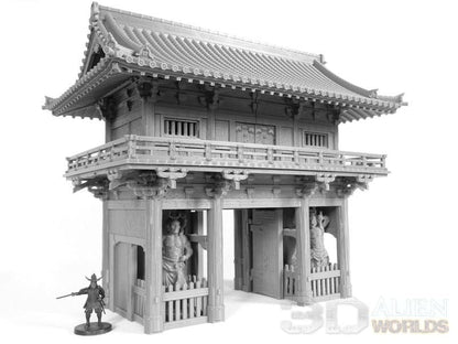 Feudal Japan Temple Gate | 3DAlienWorlds Fantasy and Historical Wargaming Terrain Role Playing Miniatures