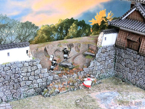 Feudal Japan Ruined Castle Wall | 3DAlienWorlds Fantasy and Historical Wargaming Terrain Role Playing Miniatures
