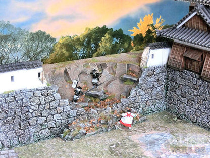 Feudal Japan Ruined Castle Wall | 3DAlienWorlds Fantasy and Historical Wargaming Terrain Role Playing Miniatures