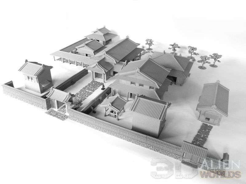 Feudal Japanese Lord’s House Set | 3DAlienWorlds Fantasy and Historical Wargaming Terrain Role Playing Miniatures