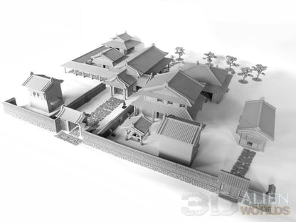 Feudal Japanese Lord’s House Set | 3DAlienWorlds Fantasy and Historical Wargaming Terrain Role Playing Miniatures
