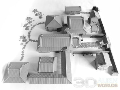 Feudal Japanese Lord’s House Set | 3DAlienWorlds Fantasy and Historical Wargaming Terrain Role Playing Miniatures