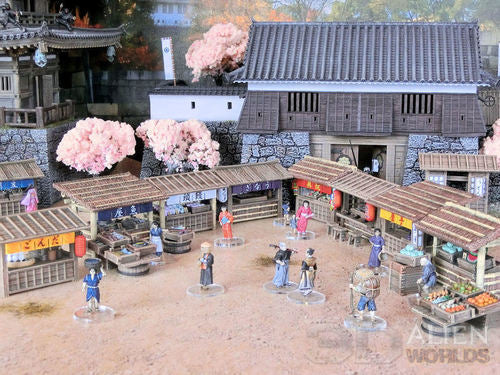 Feudal Japan Market Stalls | 3DAlienWorlds Fantasy and Historical Wargaming Terrain Role Playing Miniatures