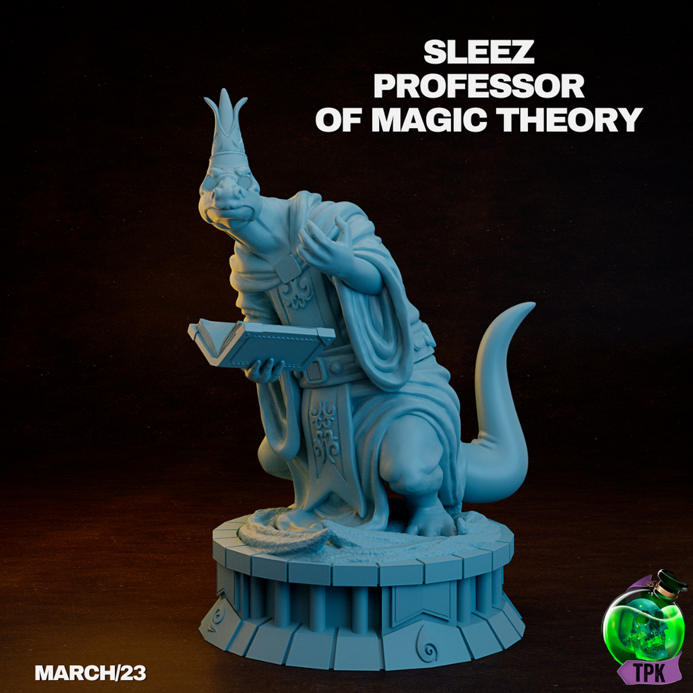 Sleez Professor of Magic Theory | TPK Lab 32mm Fantasy Tabletop RPG Miniatures