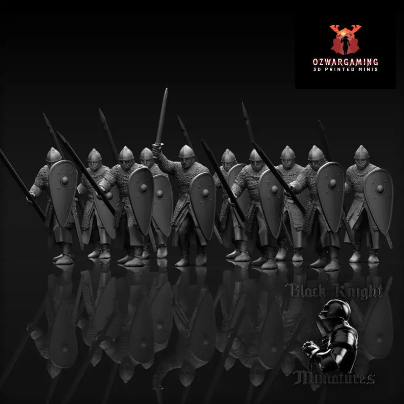13th Century Polish Men at Arms | Black Knight Miniatures 28mm Historical Wargaming Miniatures Role Playing Miniatures