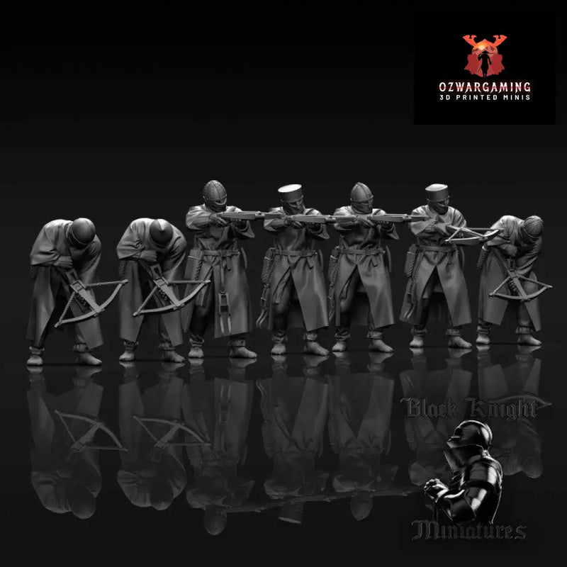 13th Century Teutonic Order Crossbowmen | Black Knight Miniatures 28mm Historical Wargaming Miniatures Role Playing