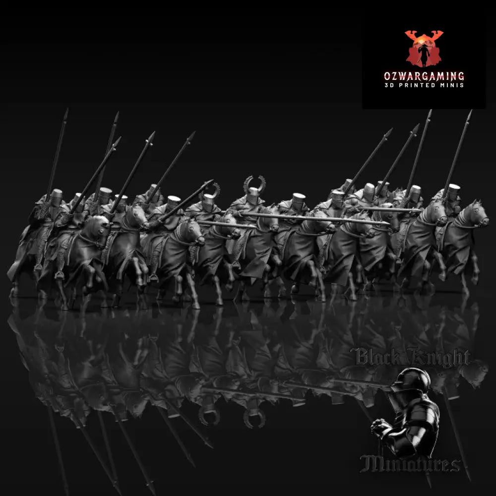13th Century Teutonic Order Mounted Ritterbrüder Knights | Black Knight Miniatures 28mm Historical Wargaming Miniatures