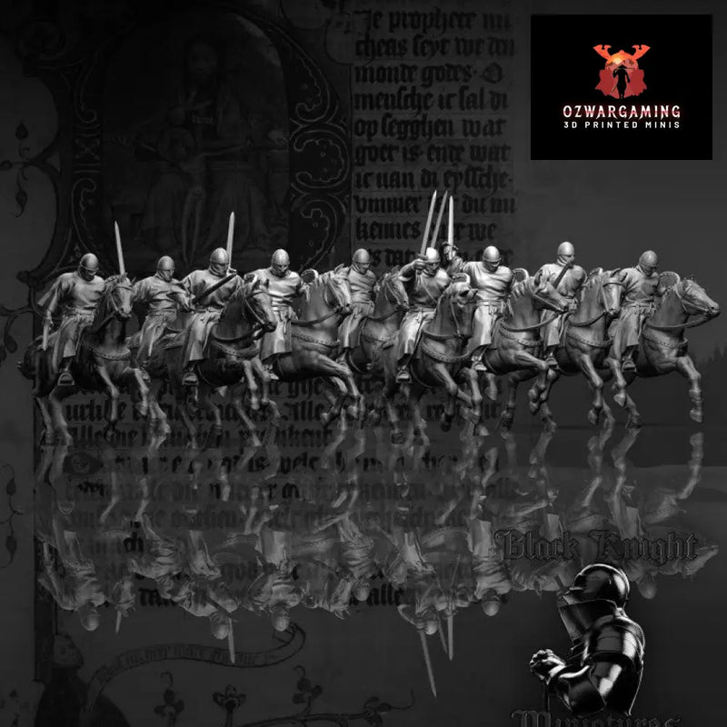 13th Century Teutonic Order Mounted Sergeants | Black Knight Miniatures 28mm Historical Wargaming Miniatures Role