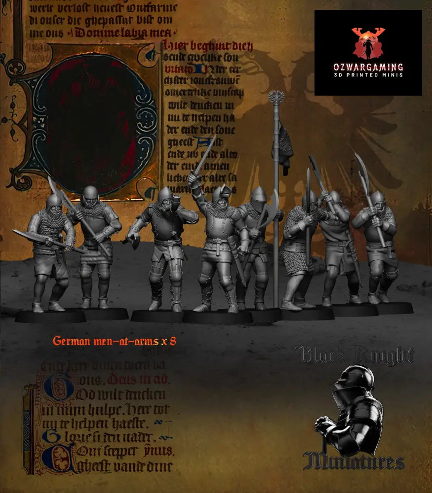 15th Century Holy Roman Empire Men at Arms | Black Knight Miniatures 28mm Historical Wargaming Miniatures Role Playing
