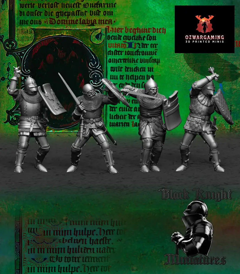15th Century Hussite Foot Knights Hand Weapons | Black Knight Miniatures 28mm Historical Wargaming Miniatures Role