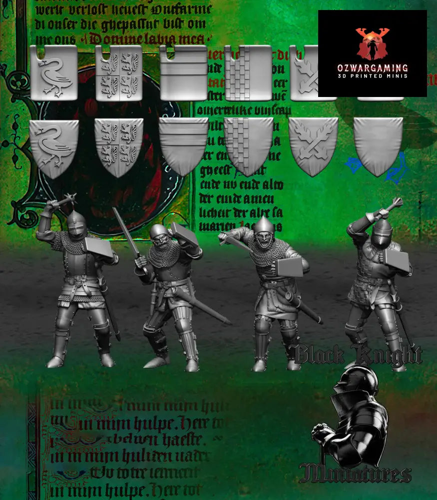 15th Century Hussite Foot Knights Hand Weapons | Black Knight Miniatures 28mm Historical Wargaming Miniatures Role