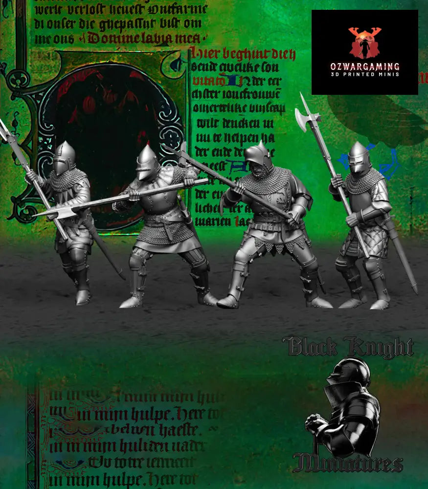 15th Century Hussite Foot Knights Polearms | Black Knight Miniatures 28mm Historical Wargaming Miniatures Role Playing
