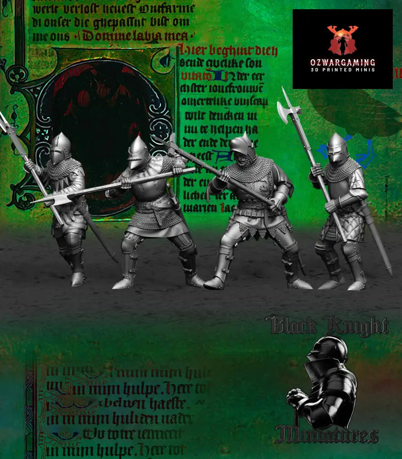 15th Century Hussite Foot Knights Polearms | Black Knight Miniatures 28mm Historical Wargaming Miniatures Role Playing