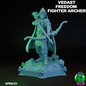 Elven Archer Vedast the Freedom FIghter | TPK Lab 32mm Fantasy Tabletop RPG Miniatures Role Playing Miniatures