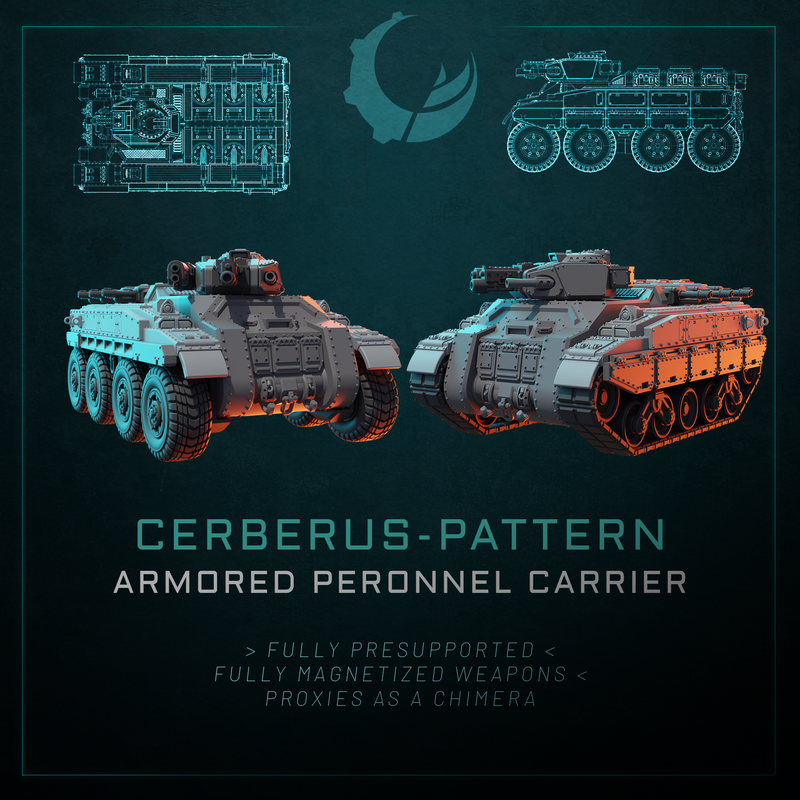 CERBERUS-PATTERN ARMORED PERSONNEL CARRIER | Maelstrom Designworks Grimdark Wargaming Miniatures
