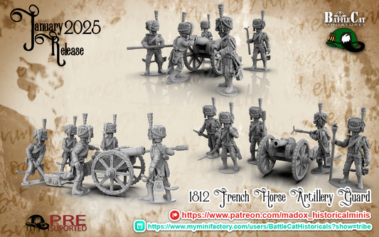 Napoleonic French Guard Horse Artillery | Battlecat 28mm Historical Wargaming Miniatures Role Playing Miniatures