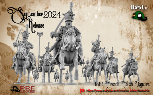 Napoleonic French Polish Lancers | Battlecat 28mm Historical Wargaming Miniatures Role Playing Miniatures