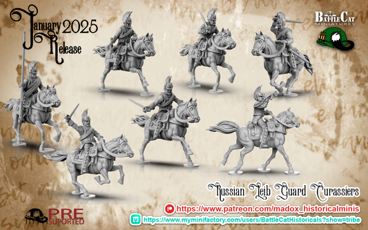 Napoleonic Russian Leib Guard Cuirassiers | Warbear Studios 28mm Historical Wargaming Miniatures Role Playing Miniatures