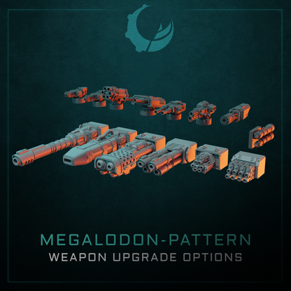 MEGALODON-PATTERN WEAPON UPGRADE PACK | Maelstrom Designworks Grimdark Wargaming Miniatures