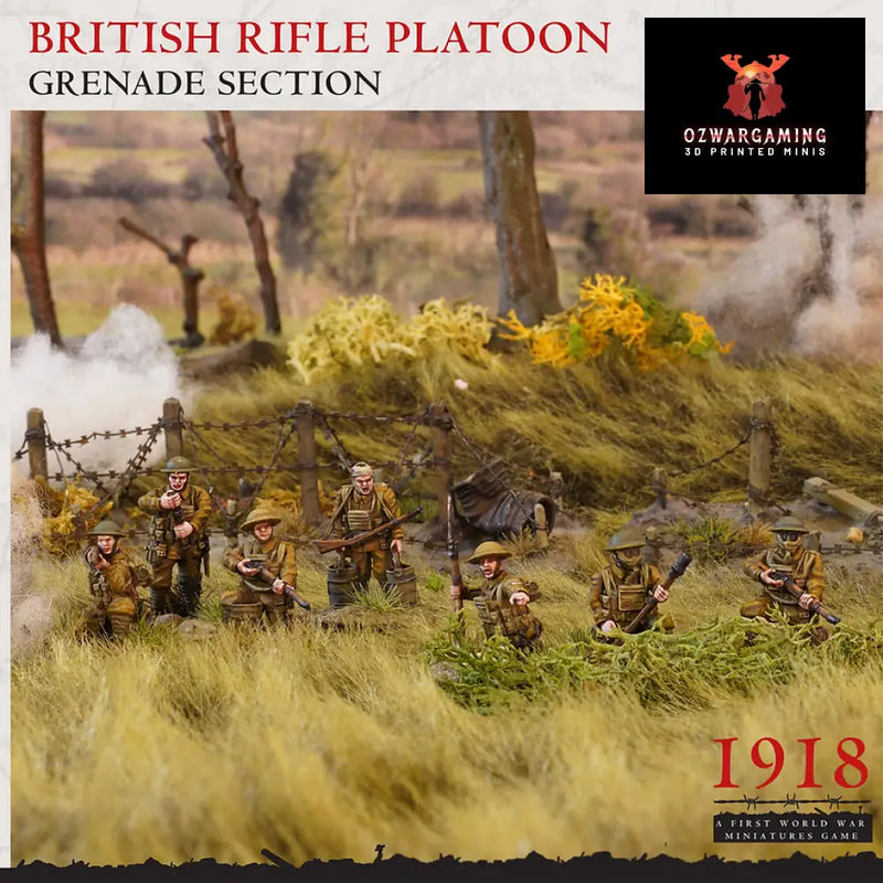 1918 British Grenade Section | Warfulcrum Games Historical WW1 Miniatures Role Playing Miniatures