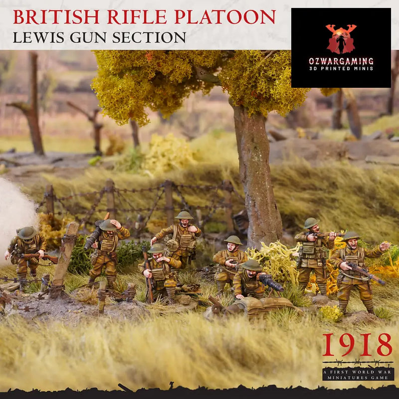 1918 British Lewis Gun Section | Warfulcrum Games Historical WW1 Miniatures Role Playing Miniatures