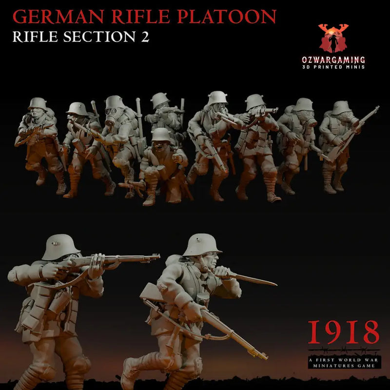 1918 German Rifle Section 2 | Warfulcrum Games Historical WW1 Miniatures Role Playing Miniatures