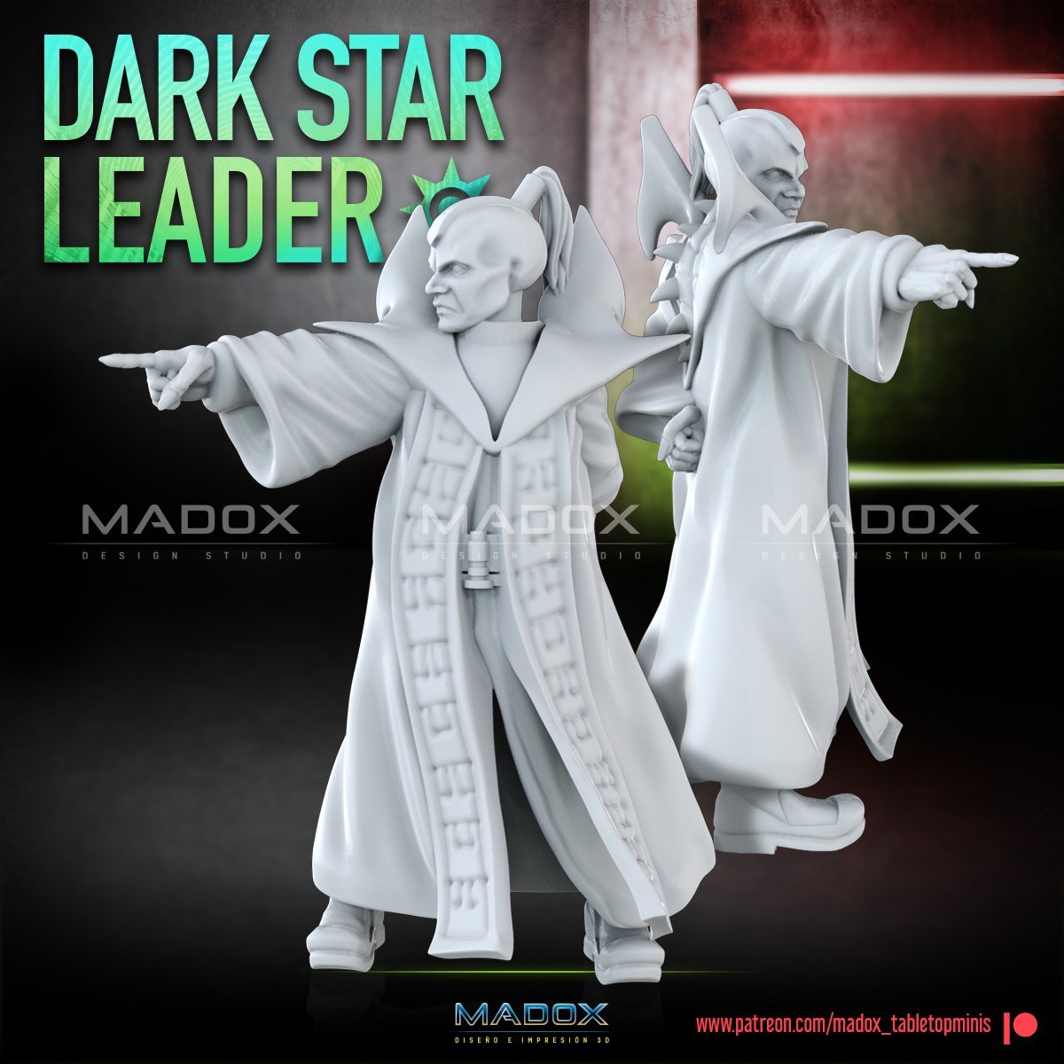 Dark Star Leader | Warbear Studios 28mm SciFi Wargaming Miniatures Role Playing Miniatures