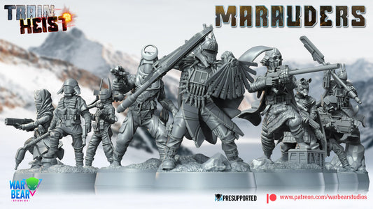 Train Heist Marauders Monopose | Warbear Studios 28mm SciFi Wargaming Miniatures Role Playing Miniatures