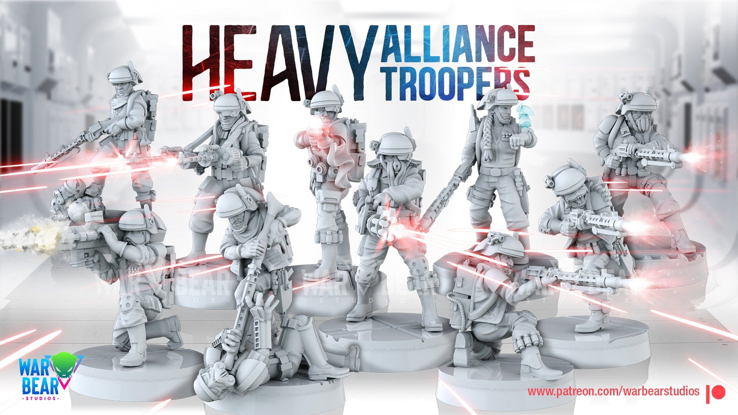 Resistance Fleet Troopers | Warbear Studios 28mm SciFi Wargaming Miniatures Role Playing Miniatures