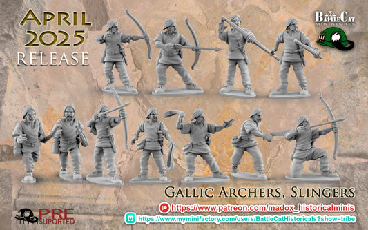 Gallic Archers | Battlecat 28mm Historical Wargaming Miniatures Role Playing Miniatures