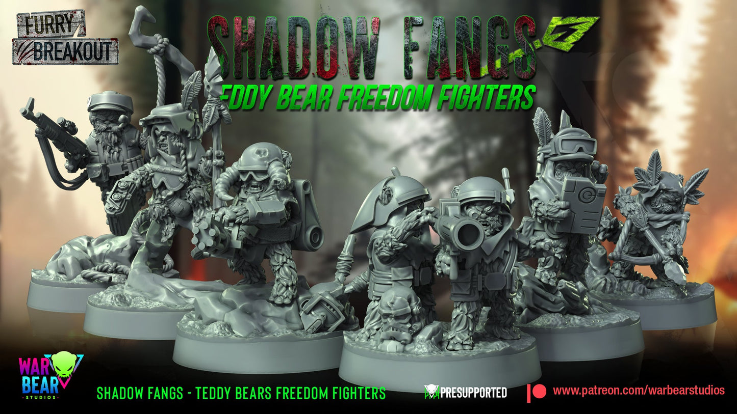 Breakout Teddy Bear Freedom Fighters | Warbear Studios 28mm SciFi Wargaming Miniatures Role Playing Miniatures