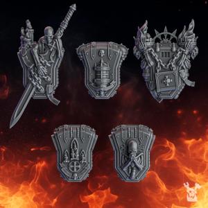 Pactum Aeturnum Crusader Backpacks | DakkaDakka.store Grimdark Wargaming Miniatures Role Playing Miniatures