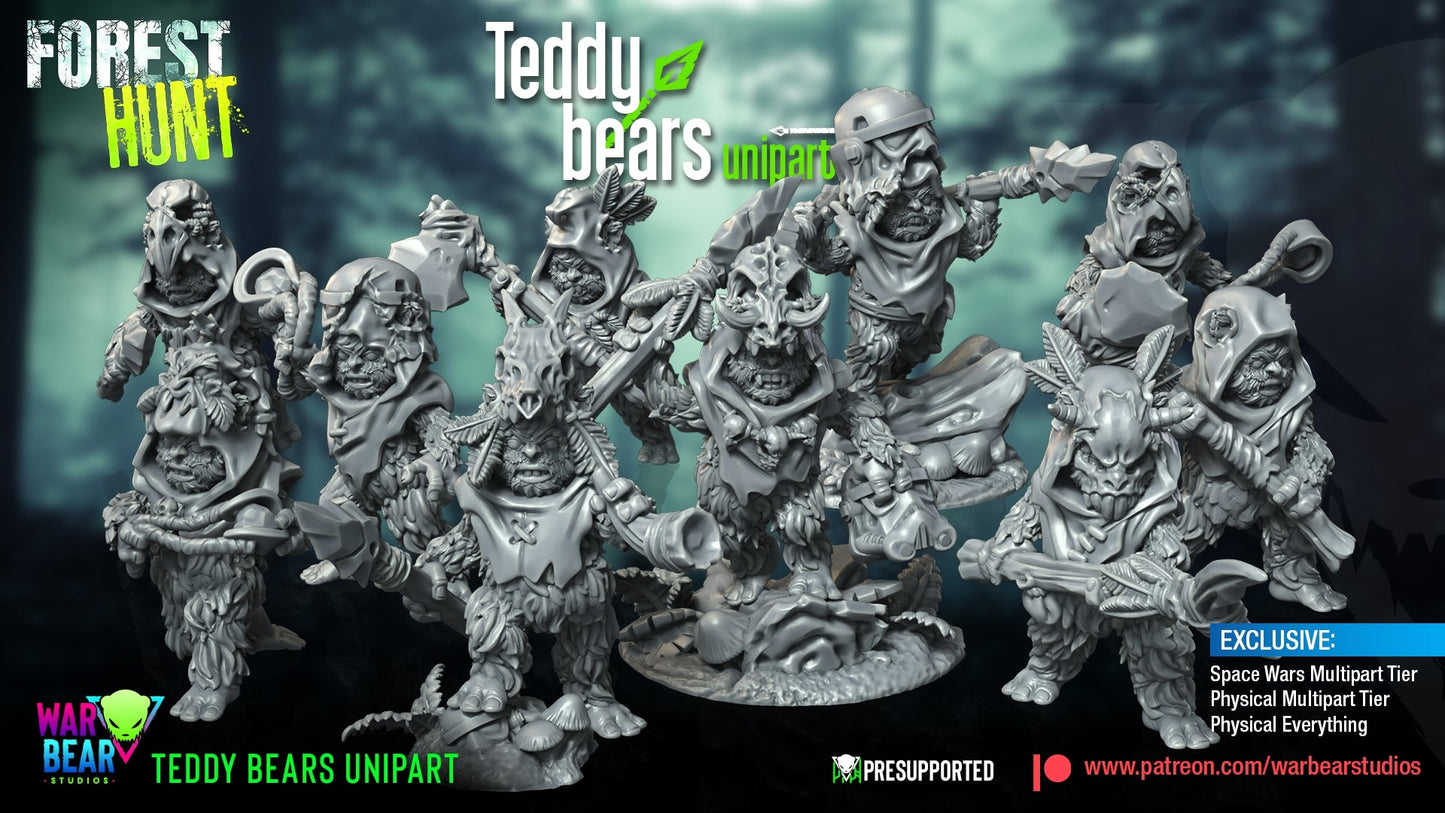 Forest Hunt Teddy Bears | Warbear Studios 28mm SciFi Wargaming Miniatures Role Playing Miniatures