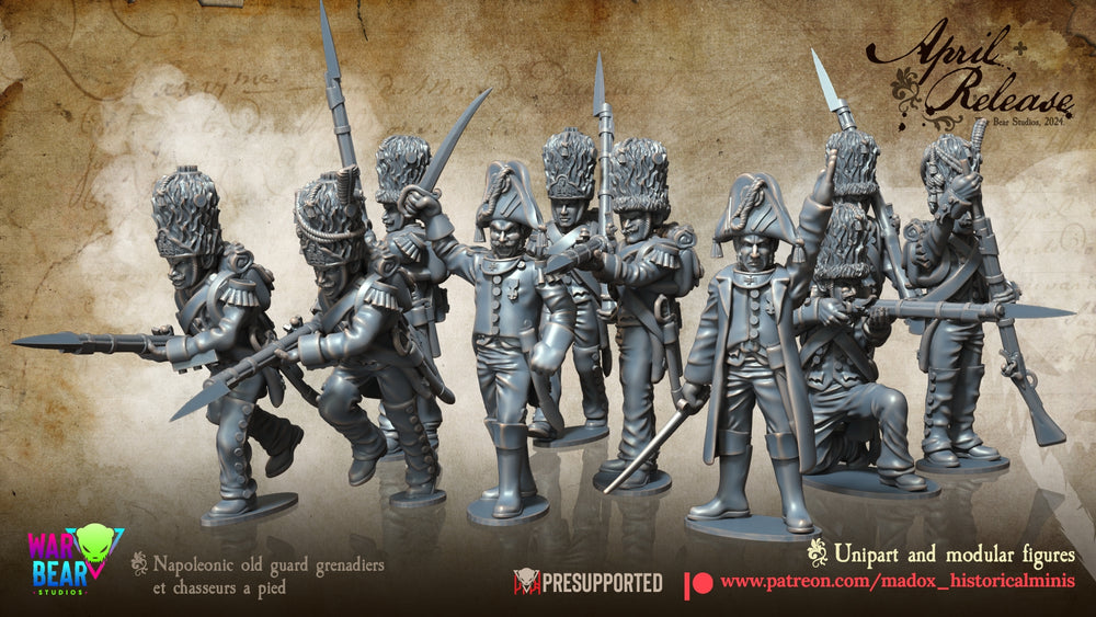 Napoleonic French Old Guard Grenadiers | Warbear Studios 28mm Historical Wargaming Miniatures