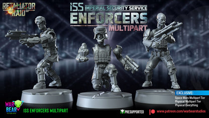 Regime ISS Enforcers Build Kit | Warbear Studios 28mm SciFi Wargaming Miniatures Role Playing Miniatures