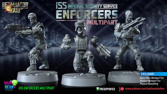 Regime ISS Enforcers Build Kit | Warbear Studios 28mm SciFi Wargaming Miniatures Role Playing Miniatures