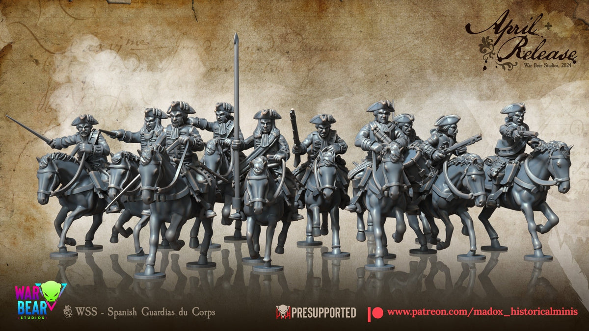 WSS Spanish Guardias du Corps | Warbear Studios 28mm Historical Wargaming Miniatures Role Playing Miniatures