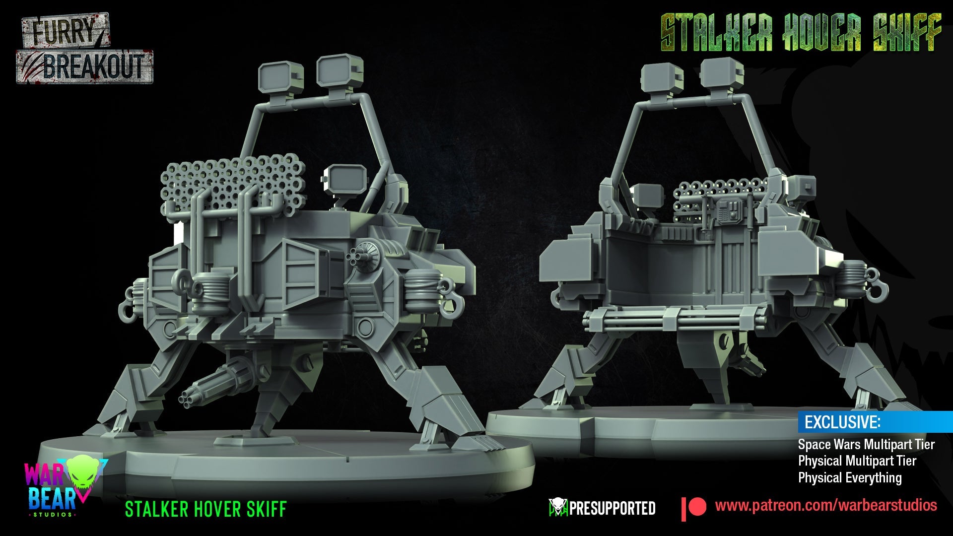 Breakout Stalker Skiff | Warbear Studios 28mm SciFi Wargaming Miniatures Role Playing Miniatures