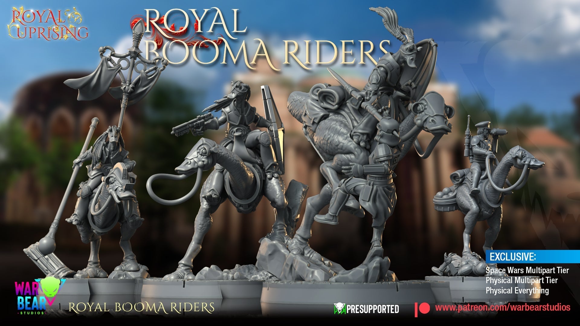 Royal Uprising Boom Riders | Warbear Studios 28mm SciFi Wargaming Miniatures Role Playing Miniatures
