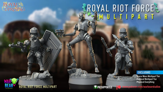 Royal Uprising Royal Riot Force Build Kit | Warbear Studios 28mm SciFi Wargaming Miniatures Role Playing Miniatures