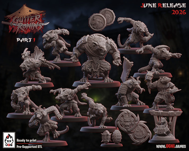 Gutter Ronins Fantasy Football Team | Ugni Miniatures