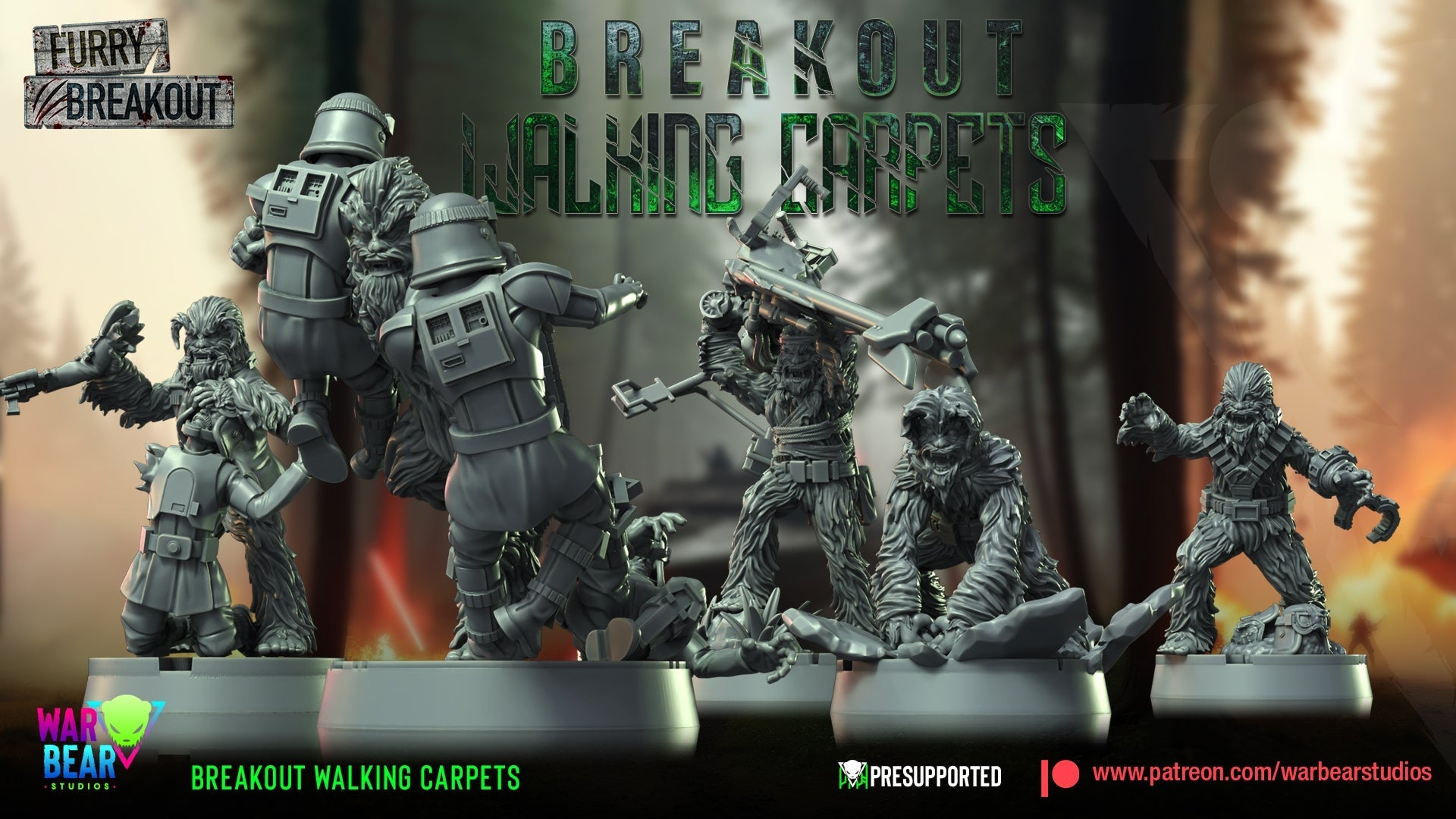 Breakout Walking Carpets Monopose | Warbear Studios 28mm SciFi Wargaming Miniatures Role Playing Miniatures