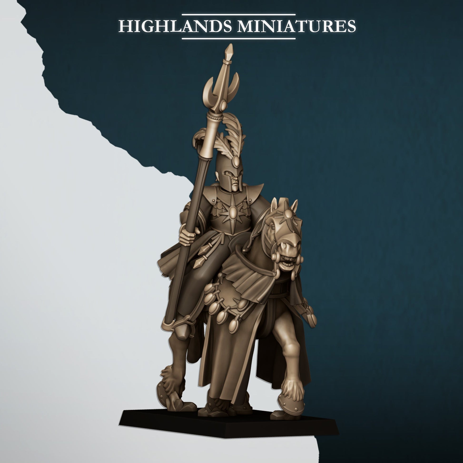 Aegean Elves Mounted Mage | Highlands Miniatures 28/32mm Fantasy Wargaming Miniatures Role Playing Miniatures