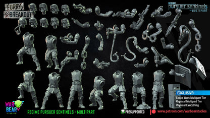 Breakout Regime Pursuer Sentinels Build Kit | Warbear Studios 28mm SciFi Wargaming Miniatures Role Playing Miniatures